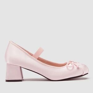 Cider Shoes Women’s 6 Ballet Bowknot Decor Satin Mary Jane Heel